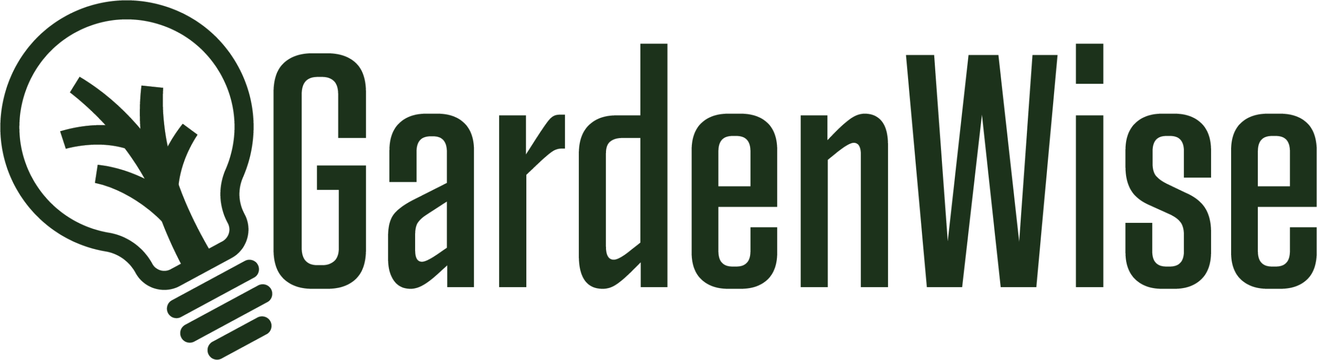 logo – white bulb – no strapline – gardenwise@4x Garden Wise
